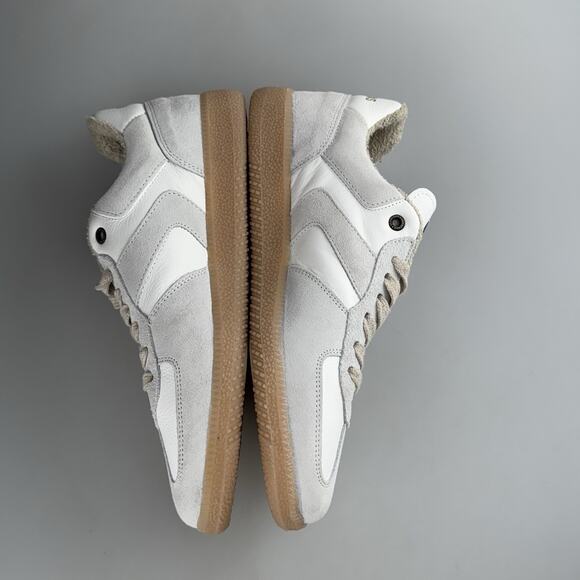 Verbenas Soro Savage White Suede Sneakers Leather Size 42 Terry Lined Spain - Picture 7 of 12